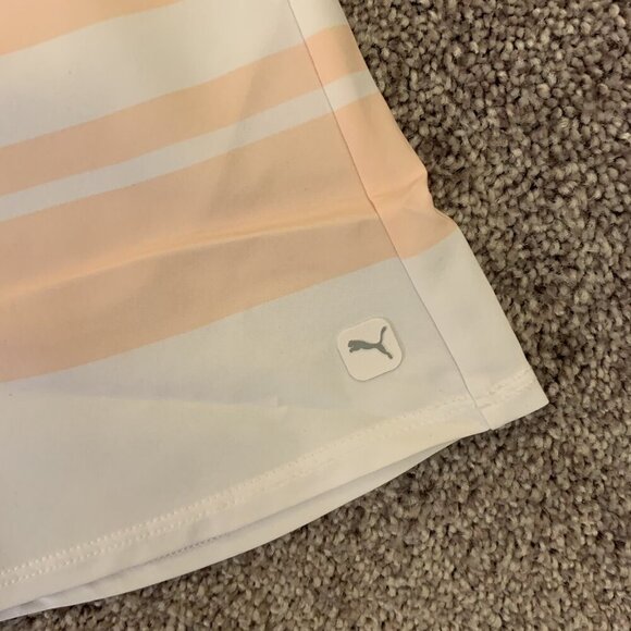 Puma Women's Powershape Striped Golf Tennis Skort Rose White Size XXS - NWT $75 - Picture 3 of 12